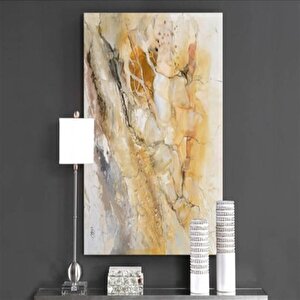 Tablolife Çatlak - Yağlı Boya Dokulu Tablo 75x100 Çerçeve - Gümüş 75x100 cm
