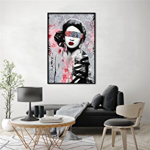 Tablolife Kireina Josei - Yağlı Boya Dokulu Tablo 75x100 Çerçeve - Gold 75x100 cm
