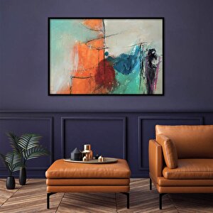 Tablolife Blue Smile - Yağlı Boya Dokulu Tablo 90x120 Çerçevesiz 90x120 cm