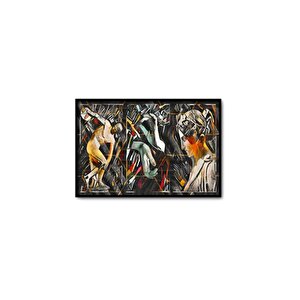 Tablolife Heykeller - Yağlı Boya Dokulu Tablo 100x150 Çerçeve - Gümüş 100x150 cm