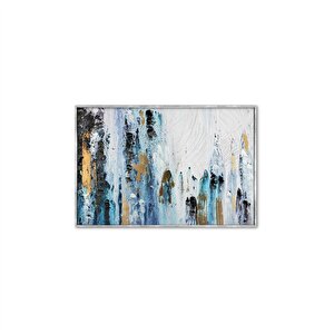 Tablolife Structures - Yağlı Boya Dokulu Tablo 75x100 Çerçeve - Gümüş 75x100 cm