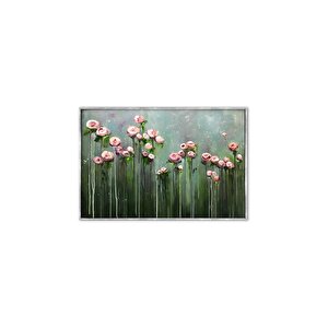 Tablolife Açmayan Çiçekler - Yağlı Boya Dokulu Tablo 100x150 Çerçevesiz 100x150 cm