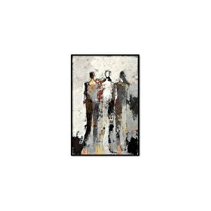 Tablolife Üç Gölge - Yağlı Boya Dokulu Tablo 75x100 Çerçevesiz 75x100 cm