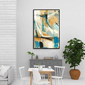 Tablolife Happy Days - Yağlı Boya Dokulu Tablo 60x90 Çerçeve - Gold 60x90 cm