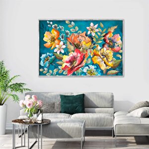 Tablolife Çiçekler - Yağlı Boya Dokulu Tablo 75x100 Çerçevesiz 75x100 cm