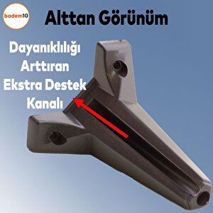 Sedir Lüks Mobilya Kanepe Sehpa Tv Ünitesi Koltuk Ayağı 15 Cm Siyah Baza Ayak (4 Adet)