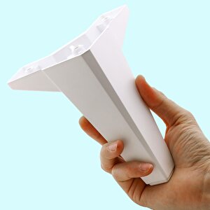 Sedir Lüks Mobilya Kanepe Sehpa Tv Ünitesi Koltuk Ayağı 15 Cm Beyaz Baza Ayak (4 Adet)