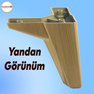 Sedir Lüks Mobilya Kanepe Sehpa Baza Tv Ünitesi Koltuk Ayağı Ahşap Desenli Açık Ceviz 12 Cm Ayak