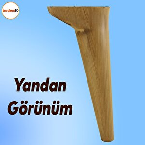 Aspen Lüks Mobilya Kanepe Sehpa Tv Ünitesi Koltuk Ayağı 24 Cm Açık Kahverengi Desenli Baza Ayak