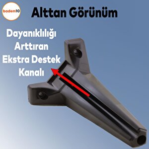 Sedir Lüks Mobilya Kanepe Tv Ünitesi Koltuk Ayağı 18 Cm Siyah Konsol Ayakları