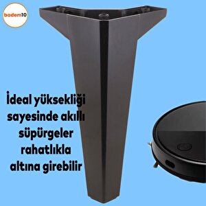 Sedir Lüks Mobilya Kanepe Tv Ünitesi Koltuk Ayağı 18 Cm Siyah Konsol Ayakları