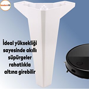 Sedir Lüks Mobilya Kanepe Sehpa Tv Ünitesi Koltuk Ayağı 20 Cm Beyaz Baza Ayak