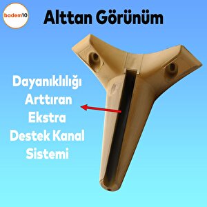 Aspen Mobilya Kanepe Sehpa Tv Ünitesi Baza Koltuk Ayağı Ahşap Desenli Koyu Ceviz Renk 15 Cm Ayak