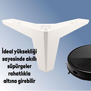 Sedir Lüks Mobilya Kanepe Sehpa Tv Ünitesi Koltuk Ayağı 10 Cm Beyaz Baza Ayak