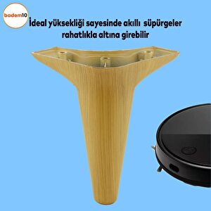Aspen Lüks Mobilya Kanepe Sehpa Tv Ünitesi Koltuk Ayağı 15 Cm Açık Kahverengi Baza Ayak