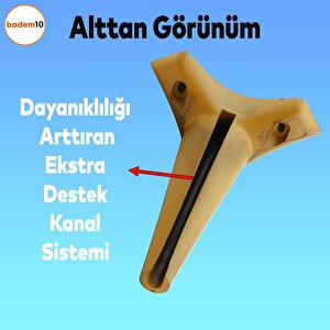 Aspen Lüks Mobilya Kanepe Sehpa Tv Ünitesi Koltuk Ayağı 15 Cm Açık Kahverengi Baza Ayak