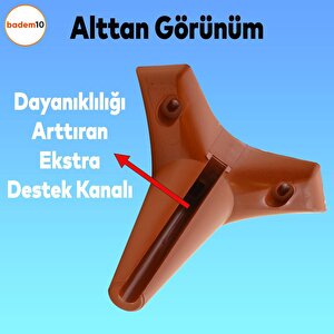 Aspen Lüks Mobilya Kanepe Sehpa Tv Ünitesi Koltuk Ayağı 12 Cm Kahverengi Baza Ayak