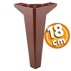 Sedir Lüks Mobilya Kanepe Tv Ünitesi Koltuk Ayağı 18 Cm Ahşap Desenli Kahverengi Konsol Ayakları