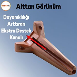 Sedir Lüks Mobilya Kanepe Tv Ünitesi Koltuk Ayağı 18 Cm Ahşap Desenli Kahverengi Konsol Ayakları