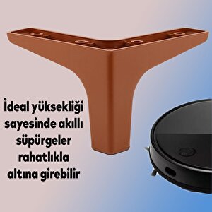 Sedef Lüks Mobilya Kanepe Sehpa Tv Ünitesi Koltuk Ayağı 10 Cm Kahverengi Baza Ayakları