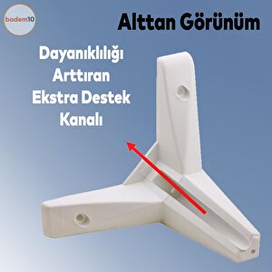 Sedir Lüks Mobilya Kanepe Sehpa Tv Ünitesi Koltuk Ayağı 14 Cm Beyaz Baza Ayak