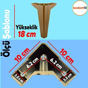 Sedir Mobilya Kanepe Tv Ünitesi Konsol Koltuk Ayağı Ahşap Desenli Koyu Ceviz Renk 18 Cm Ayakları