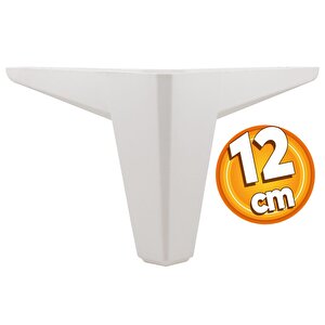 Sedir Lüks Mobilya Kanepe Sehpa Tv Ünitesi Koltuk Ayağı 12 Cm Beyaz Baza Ayak