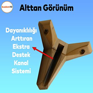 Sedir Lüks Mobilya Kanepe Sehpa Baza Tv Ünitesi Koltuk Ayağı Ahşap Desenli Koyu Ceviz 12 Cm Ayak