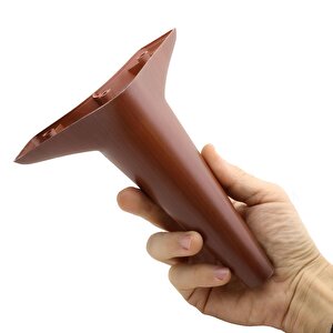 Aspen Lüks Mobilya Kanepe Sehpa Puf Koltuk Ayağı 18 Cm Kahverengi Ahşap Desenli Baza Ayak