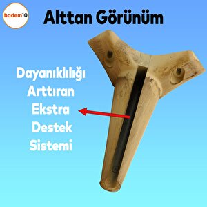Aspen Lüks Mobilya Kanepe Koltuk Tv Ünitesi Konsol Yükseltici Ayağı Ayakları 18 Cm Kahverengi
