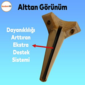 Aspen Lüks Mobilya Kanepe Koltuk Tv Ünitesi Konsol Yükseltici Ayağı Ayakları 24 Cm Ahşap Desenli