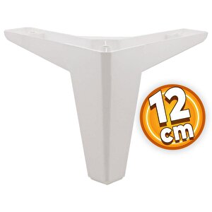 Sedir Lüks Mobilya Kanepe Sehpa Tv Ünitesi Koltuk Ayağı 12 Cm Beyaz Baza Ayak