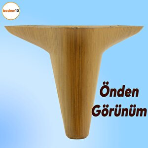 Aspen Lüks Mobilya Kanepe Sehpa Tv Ünitesi Koltuk Ayağı 12 Cm Kahverengi Ahşap Desenli Baza Ayak
