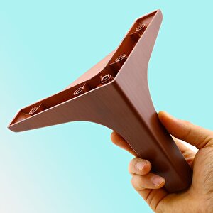 Sedef Lüks Mobilya Kanepe Sehpa Tv Ünitesi Koltuk Ayağı 14 Cm Ahşap Desenli Kahverengi Baza Ayak