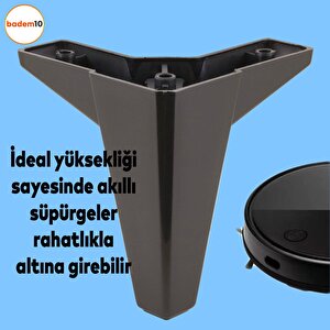 Sedir Lüks Mobilya Kanepe Sehpa Tv Ünitesi Koltuk Ayağı 12 Cm Siyah Baza Ayak
