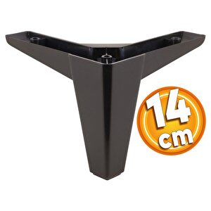 Sedir Lüks Mobilya Kanepe Sehpa Tv Ünitesi Koltuk Ayağı 14 Cm Siyah Baza Ayak