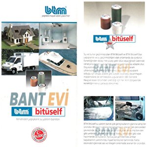 Ziftli Bitüself Oto Ses Ve Su Yalıtımı Bandı 15cmx10m Alüminyum Kaplı Çatı İzolasyon Alubütil Bitüm