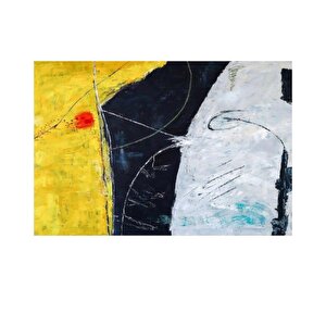 Tablolife Dört Renk - Yağlı Boya Dokulu Tablo 60x90 Çerçeve - Gold 60x90 cm