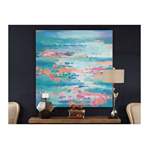 Tablolife Akıntı - Yağlı Boya Dokulu Tablo 80x80 Çerçevesiz 80x80 cm