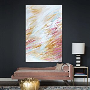 Tablolife Soft Renkler - Yağlı Boya Dokulu Tablo 75x100 Çerçeve - Siyah