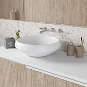 De045 Deep Tezgah Üzeri Lavabo Ø45 Cm Parlak Beyaz