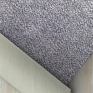 Modern Düz Kırçıllı Açık Gri Halı Kaymaz Taban Yıkanabilir 80x50 cm