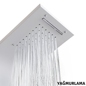 Decordem Banora Infinity Lux Masaj Etkili Duş Paneli, 5 Fonksiyonlu, Paslanmaz Çelik, Tepe Duş, Şelale Sistem, Altın