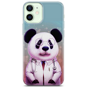 Apple Iphone 12 Uyumlu Kılıf Panda 20 Sert Silikon
