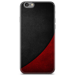 Apple Iphone 6s Plus Uyumlu Kılıf Black Red-05 Cover Gri Kırmızı