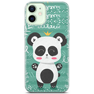 Apple Iphone 12 Uyumlu Kılıf Panda 13 Arka Kapak