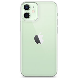 Apple Iphone 12 Uyumlu Kılıf Şeffaf Kapak Kalın Silikon Koruma
