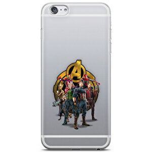 Apple Iphone 6 Uyumlu Kılıf Heroes 25 Kapak Avengers Infinity War Şeffaf