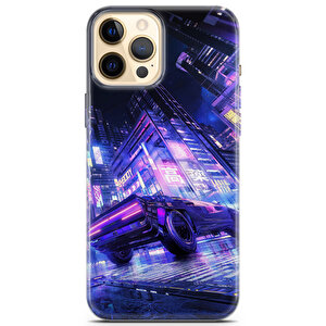 Apple Iphone 12 Pro Uyumlu Kılıf Mista Cyber Punk Tokyo Silicone