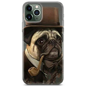 Apple Iphone 11 Pro Max Uyumlu Kılıf Pug 28 Darbe Önleyici Pipolu